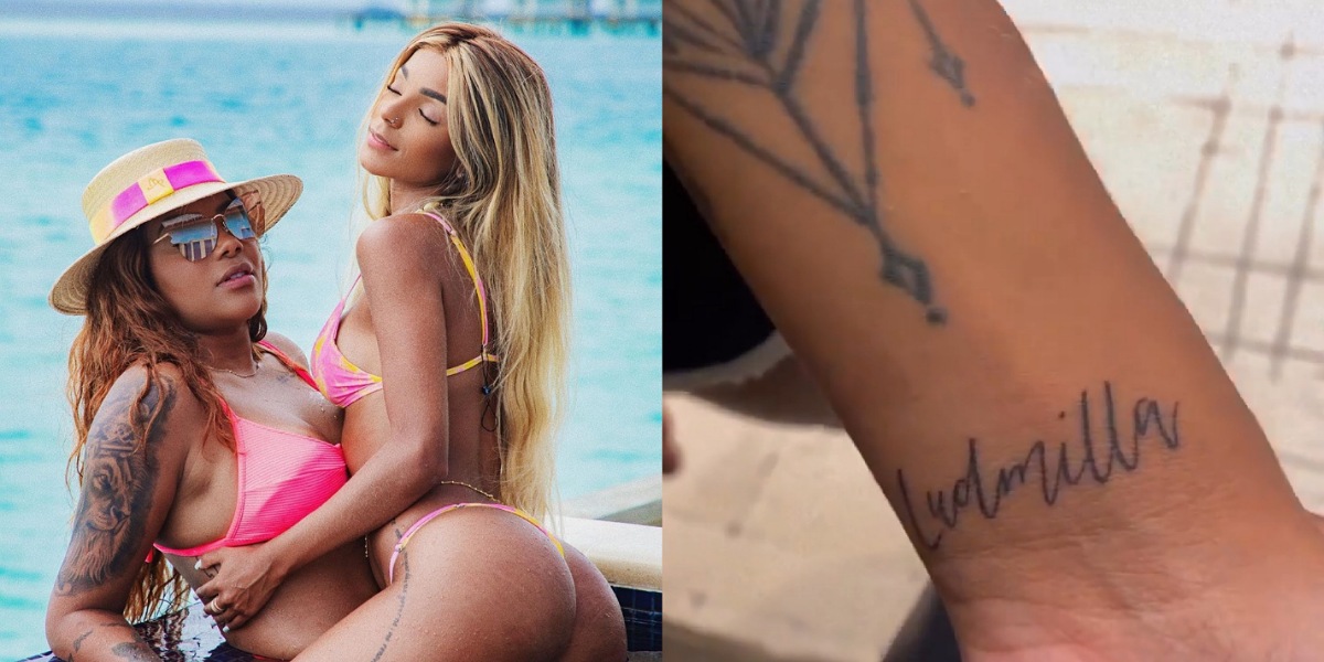Em homenagem, Brunna Gonçalves tatua o nome de Ludmilla no pulso (Foto: Reprodução/Instagram)