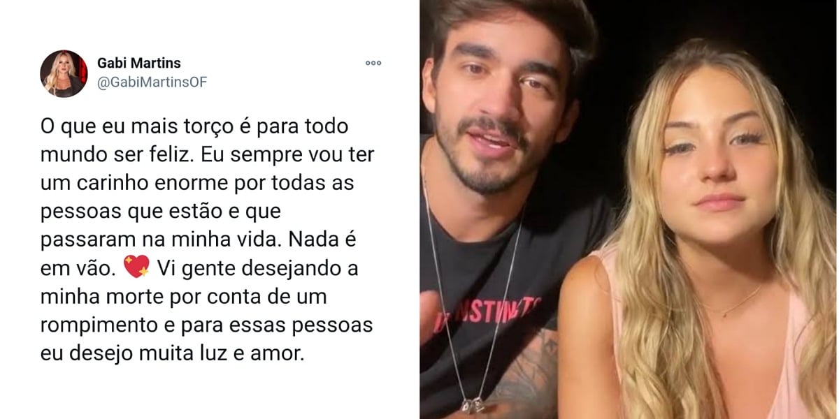 Após término com Guilherme Napolitano, Gabi Martins desabafa em redes sociais sobre ataques - Foto: Reprodução