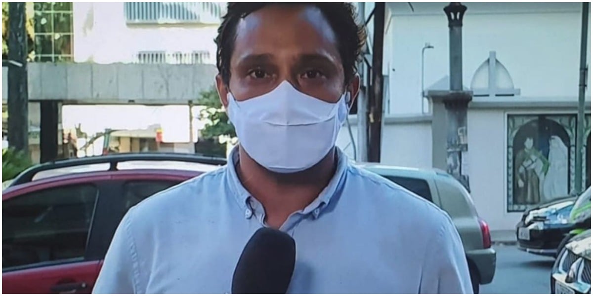 Repórter da GloboNews se emocionou e foi às lágrimas ao vivo após falar da morte da mãe (Foto: Reprodução)