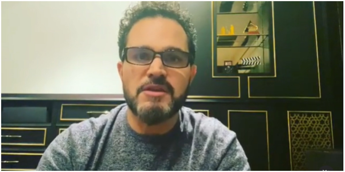 Luciano Camargo expõe agradecimento após ter sido infectado pela covid (Foto: Reprodução)