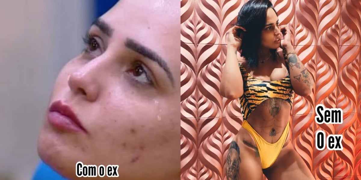 Cantora Perlla mostra antes e depois de ex em redes sociais (Foto: Reprodução/Instagram)