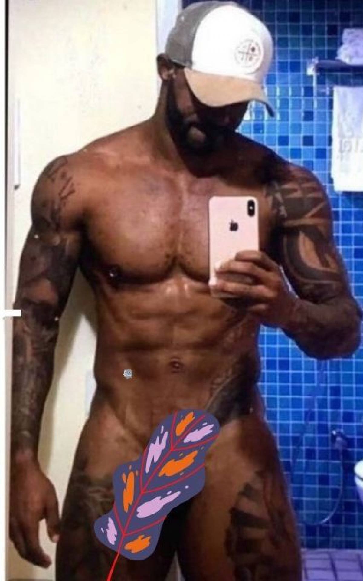 Nude vazado do sambista Rodrigo Rodrigues (Foto: Reprodução)
