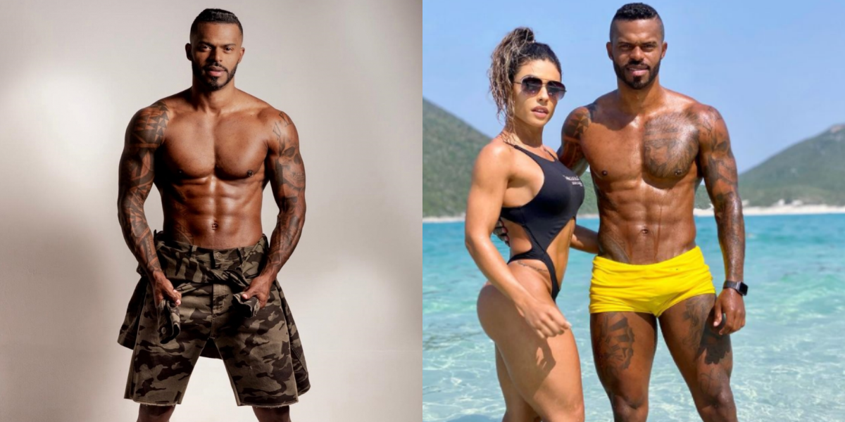Rodrigo Rodrigues, o Príncipe, ao lado da ex-mulher (Foto: Montagem/TV Foco)