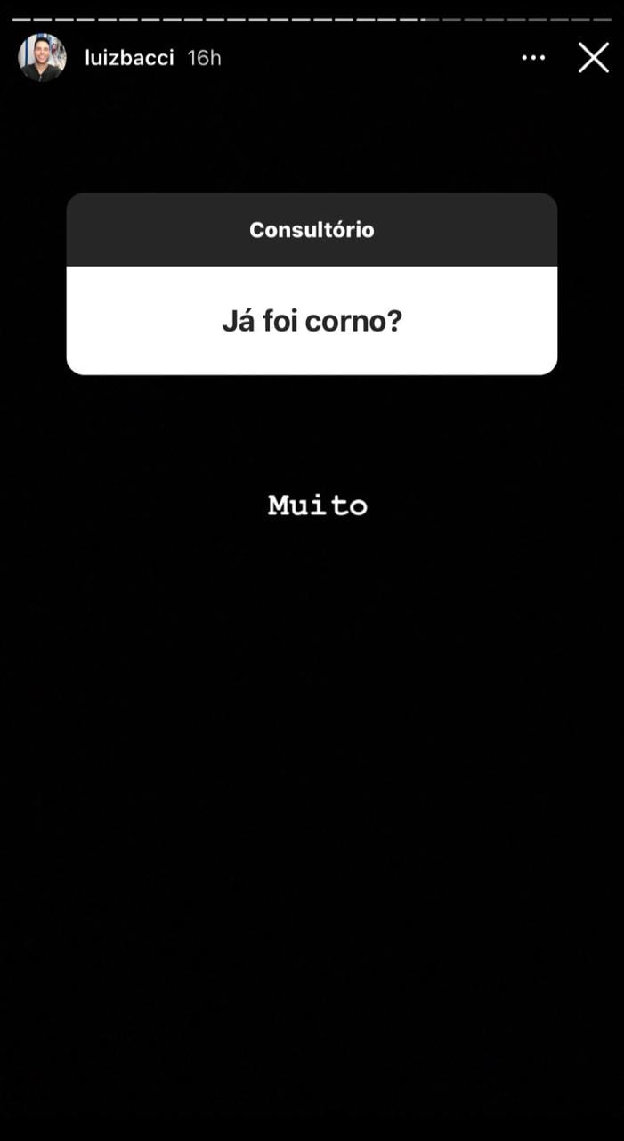Luiz Bacci responde questionamento sobre sua vida íntima e revela detalhes nas redes sociais (Reprodução: Instagram)