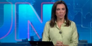 A jornalista Ana Paula Araújo no Jornal Nacional (Foto: Divulgação)