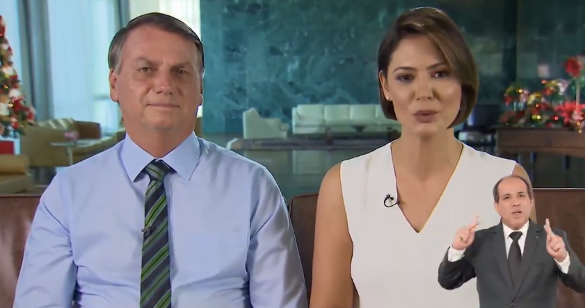 Bolsonaro e mulher (Foto: Reprodução)