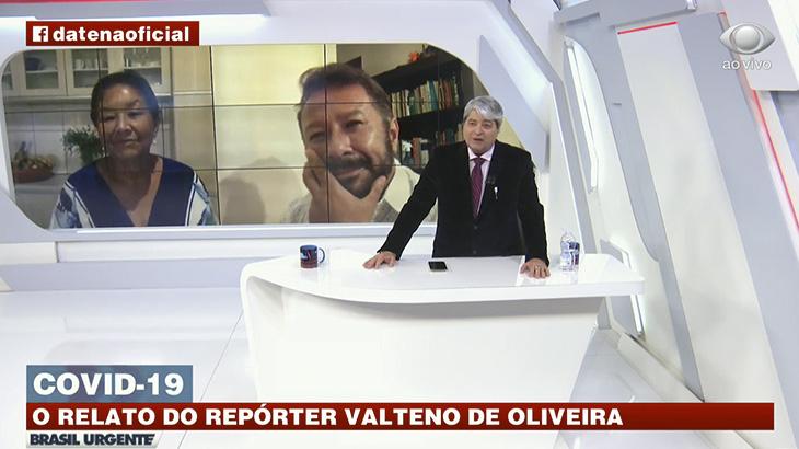 Datena faz repórter chorar ao vivo durante "Brasil Urgente"(Reprodução)