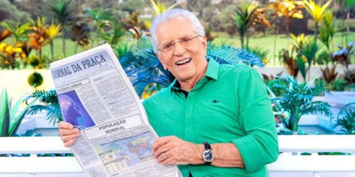 Carlos Alberto de Nóbrega no programa "A Praça é Nossa" (Foto: Divulgação/SBT)