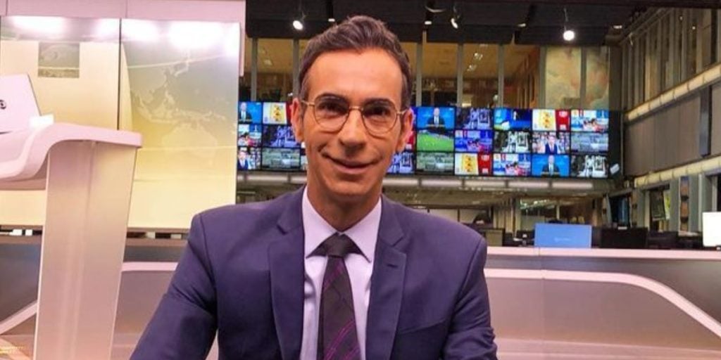 Cesar Tralli no "Jornal Hoje" (Foto: Reprodução/Instagram)