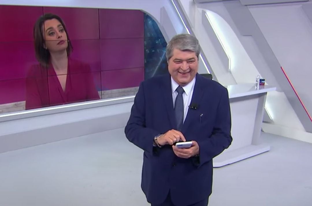 Datena e Cátia Fonseca (Foto: Reprodução)