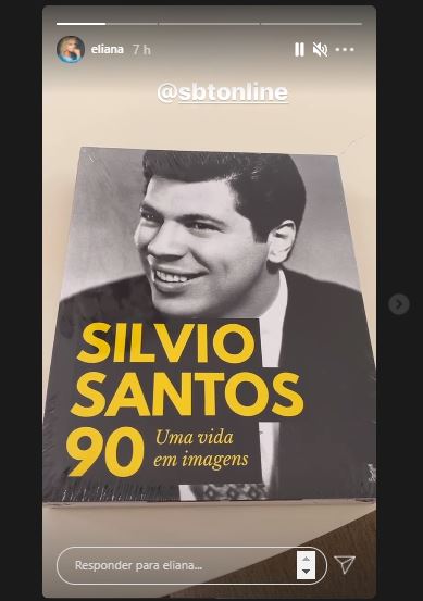 Eliana compartilhou imagem de livro que homenageia Silvio Santos (Foto: Reprodução/Instagram)