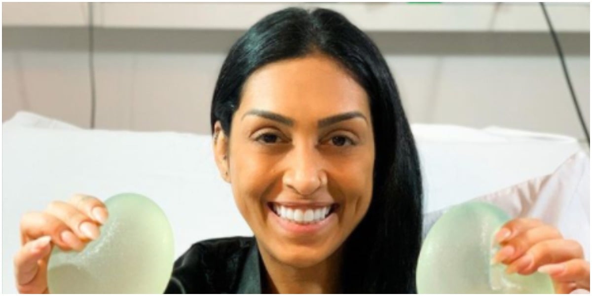 Ex-BBB Amanda Djehdian fez cirurgia para retirada de próteses de silicone (Foto: Reprodução)