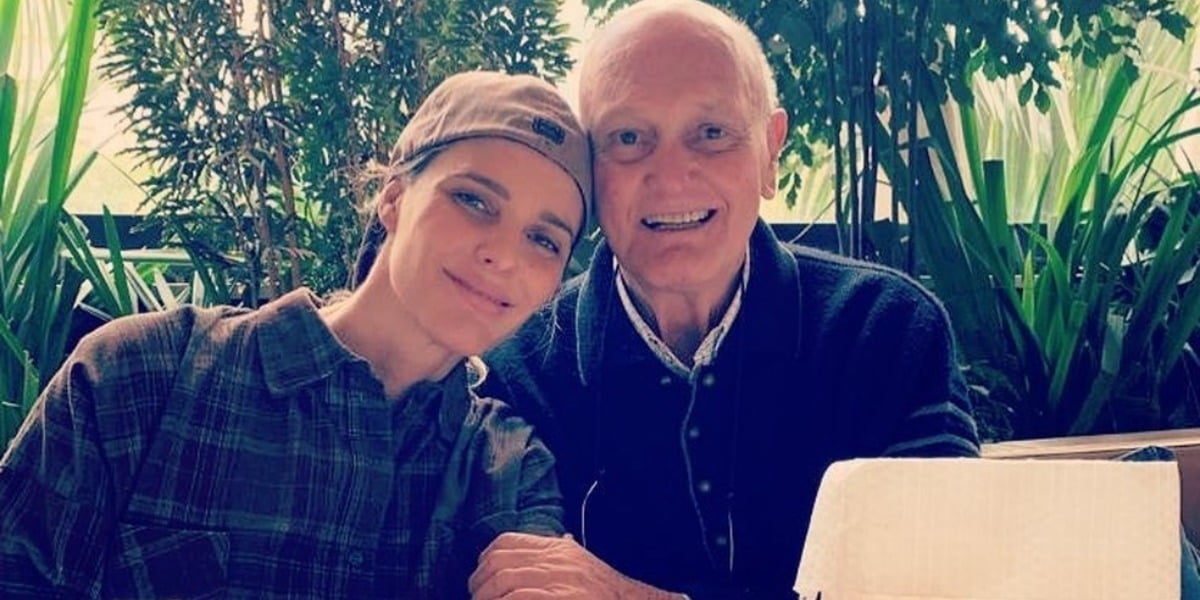 Fernanda Lima e o pai Cleomar Lima (Foto: Reprodução)