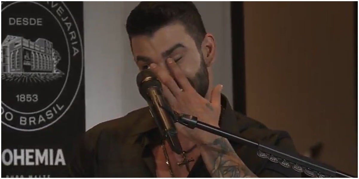 Gusttavo Lima foi encurralado por Bruno, do Marrone (Foto: Reprodução)