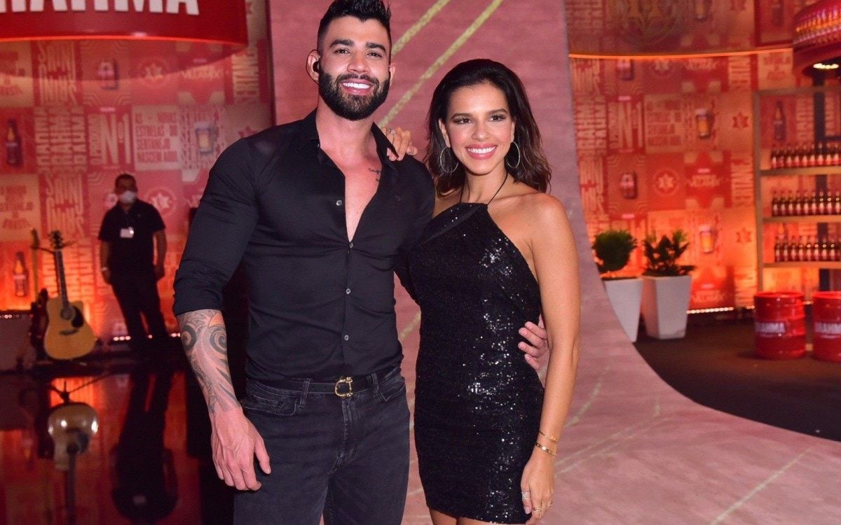 Gusttavo Lima e Mariana Rios (Foto: Leo Franco/AgNews)