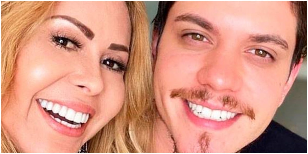 Joelma e o filho, Yago Matos, que decidiu morar com Ximbinha, seu padrasto (Foto: Reprodução)