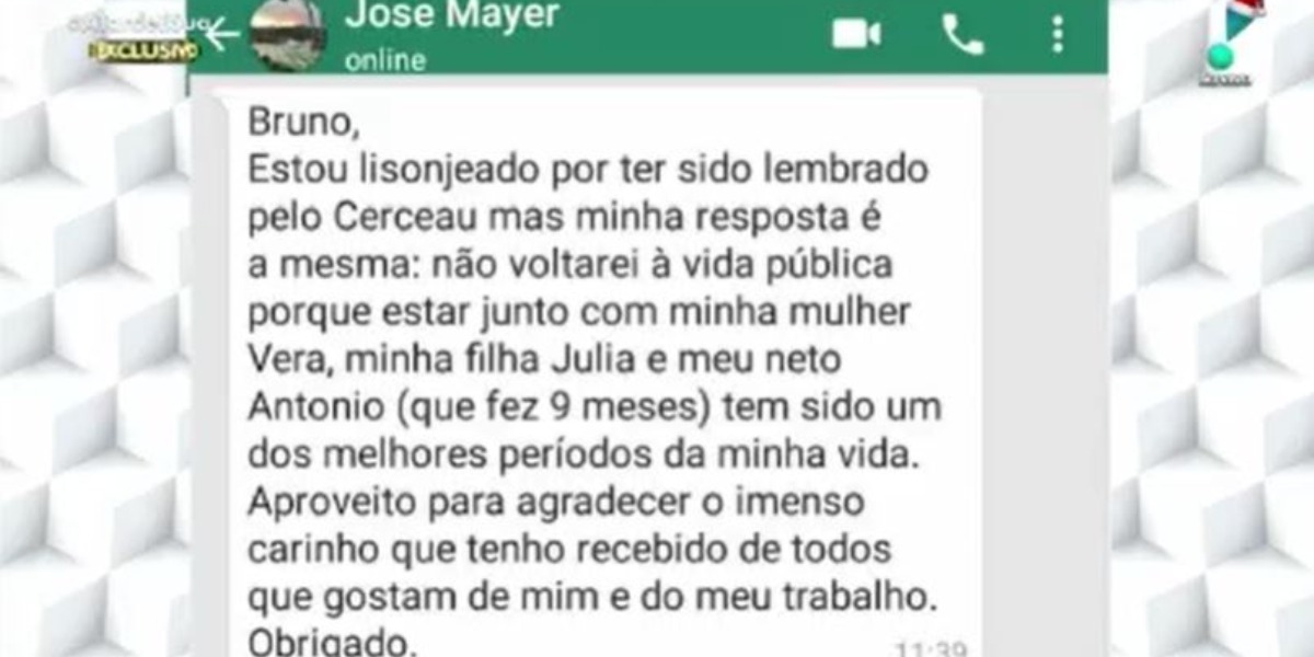 José Mayer ao "A Tarde é Sua" (Foto: Reprodução/RedeTV!)