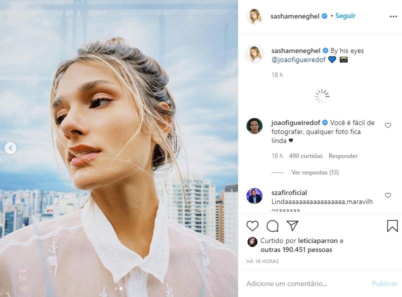 Sasha arrebenta com transparência e encanta namorado (Reprodução)