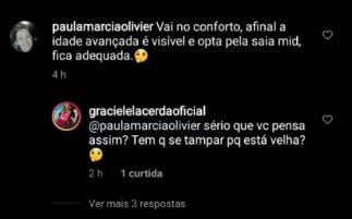 Graciele Lacerda detona internauta após comentário sobre sua idade (Reprodução)