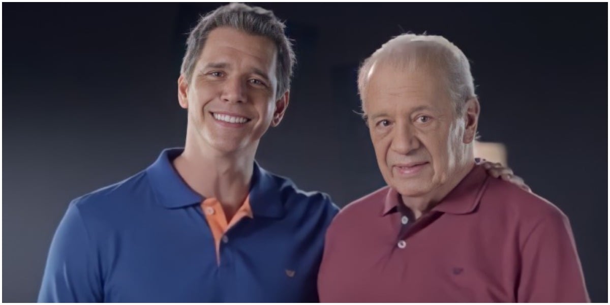 O apresentador Marcio Garcia com o pai - Foto: Reprodução