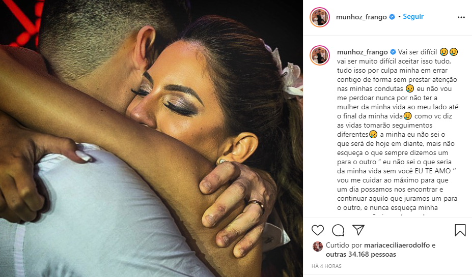 Munhoz, do Mariano, anunciou o fim de seu casamento (Foto: Reprodução/ Instagram)