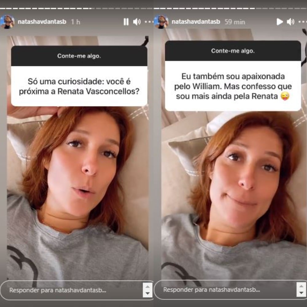Natasha Dantas respondeu dúvidas sobre Renata Vasconcellos (Foto: Reprodução/Instagram)
