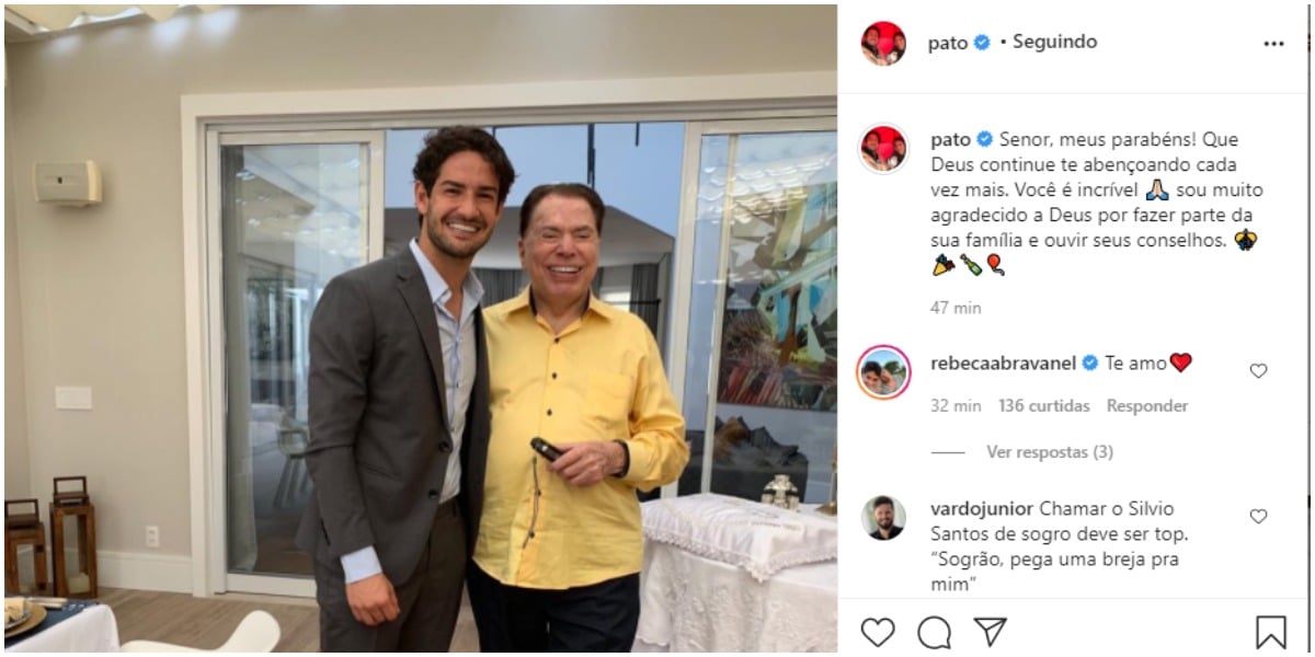 Pato usou as redes sociais para expor uma declaração para Silvio Santos (Foto: Reprodução)