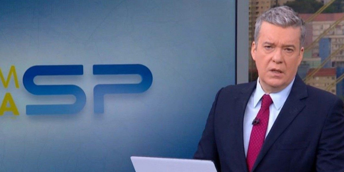 Roberto Kovalick é surpreendido com gemidão ao vivo durante jornal na Globo (Foto: Reprodução)