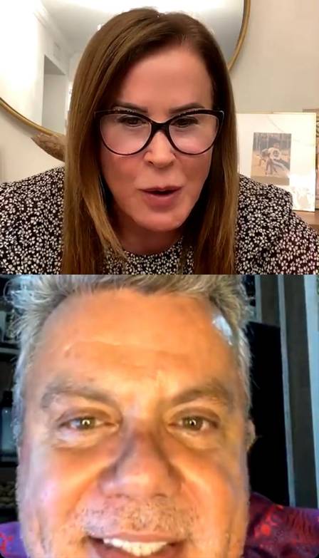 Zilu em live com Milton Cunha (Foto: Reprodução/Instagram)