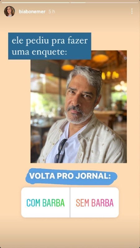 William Bonner voltou a causar após questionamento ao telespectadores sobre seu visual (Foto: Reprodução)