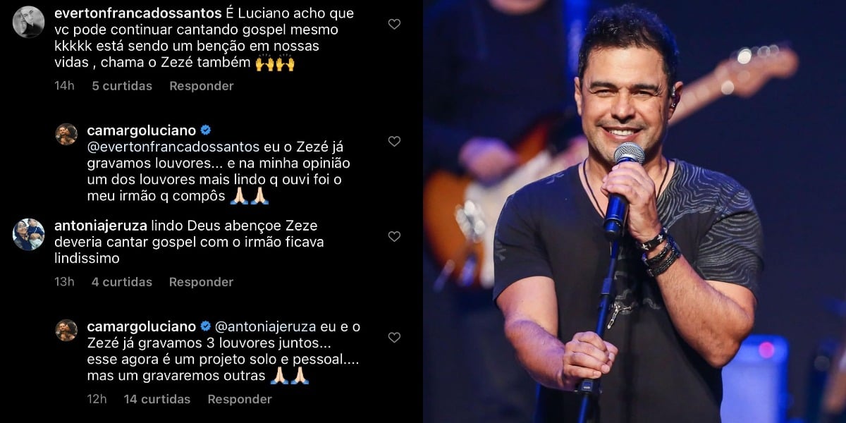Resposta de Luciano sobre Zezé (Foto: Reprodução/Instagram)