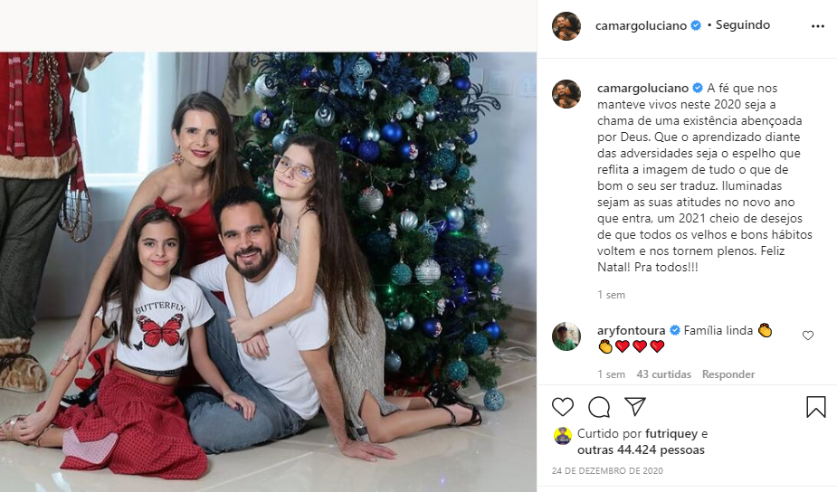 Luciano fez comunicado em família