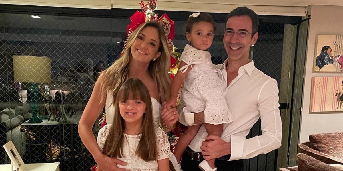 Ticiane Pinheiro, César Tralli, Rafa e Manuella (Reprodução) 