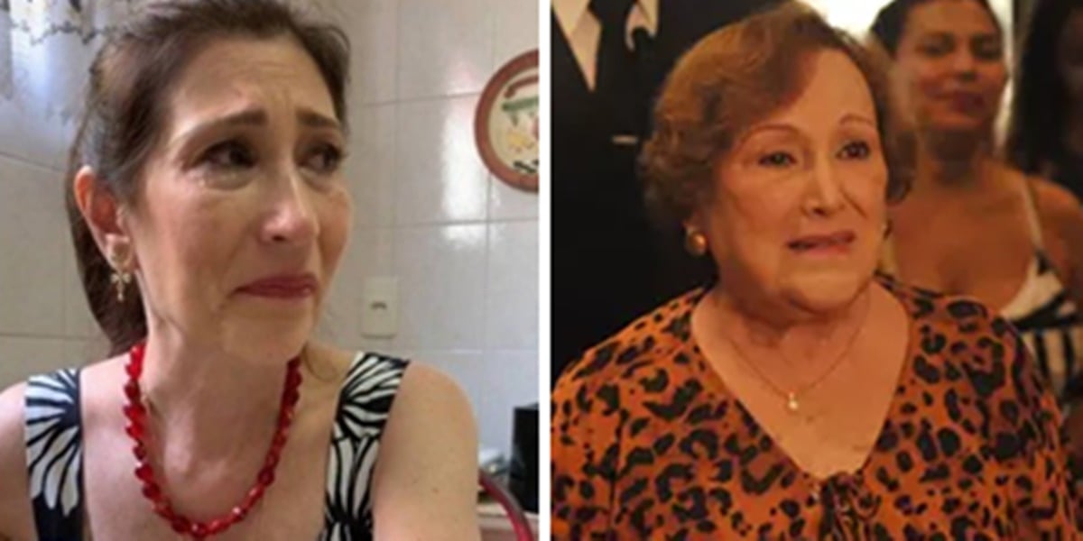 Beth Goulart surgiu aos prantos lamentando a morte da mãe (Foto: Reprodução)
