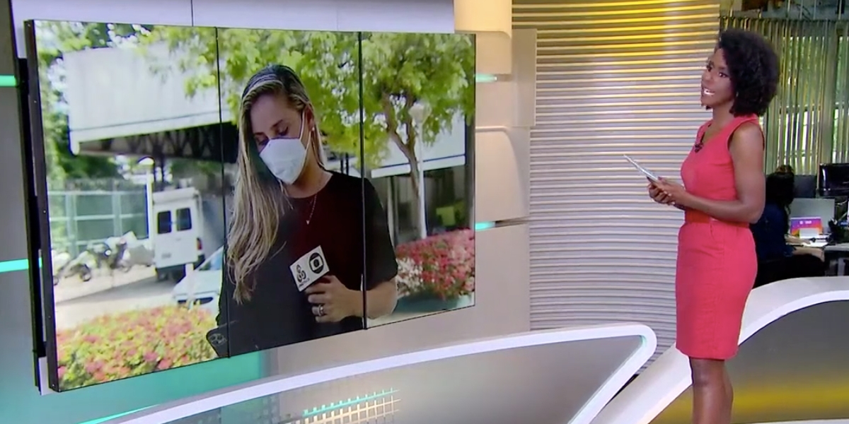 Maju Coutinho passa vexame ao vivo (Reprodução) 