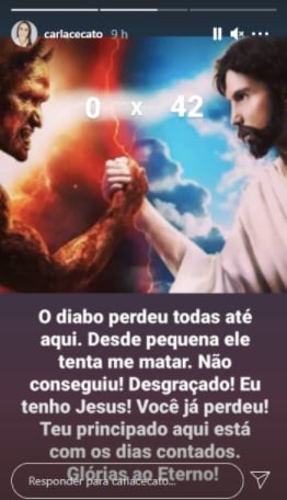 Publicação de apresentadora (Reprodução)