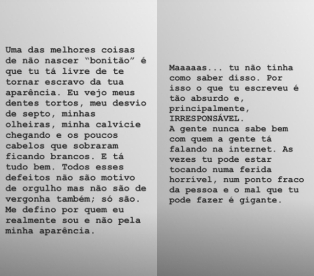 Marido de Sandy rebate criticas (Reprodução)