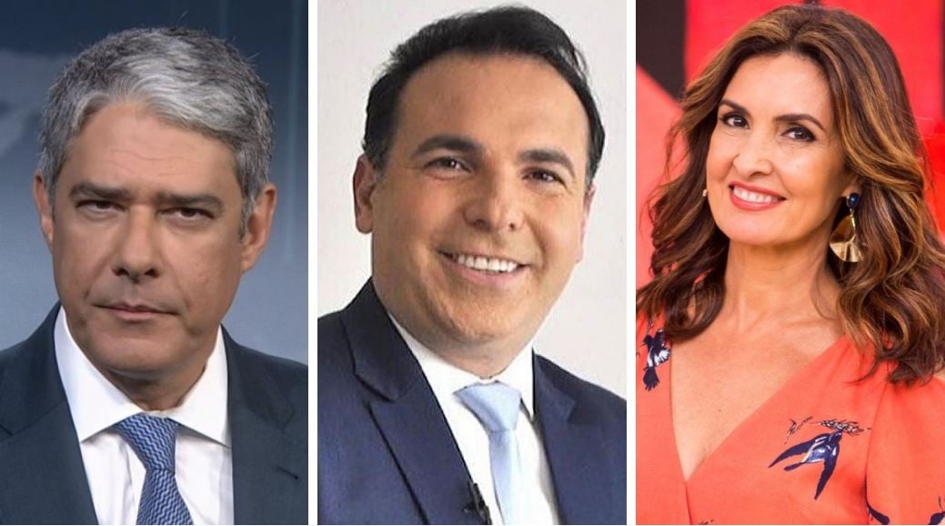 William Bonner, Reinaldo Gottino e Fátima Bernardes (Reprodução) 
