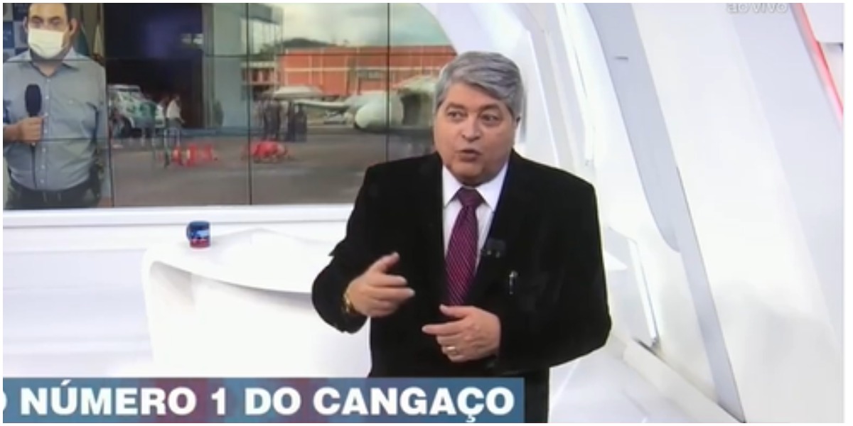 Datena enviou mensagem especial para o seu filho, o apresentador Vicente Datena (Foto: Reprodução)