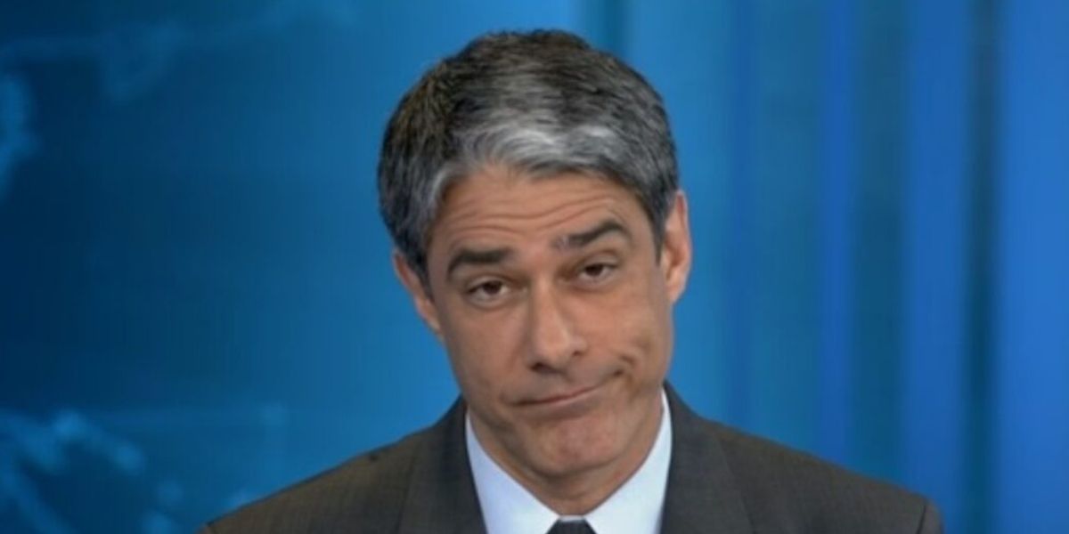 Willian Bonner durante o Jornal Nacional
