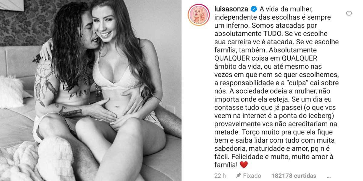 Luísa Sonza sai em defesa de Maria Lina após anúncio de gravidez - Foto: Reprodução/Instagram