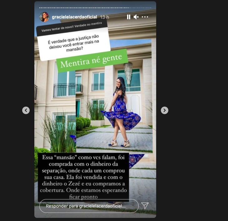 Print do Instagram de Graciele Lacerda (Foto: Reprodução)
