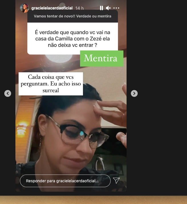 Graciele Lacerda fala sobre relação com família de Zezé (Reprodução) 
