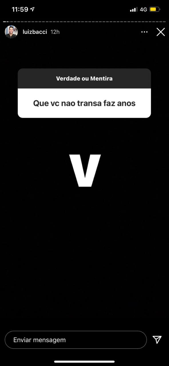 Luiz Bacci respondeu os seus seguidores nas redes sociais (Foto: Reprodução/Instagram)