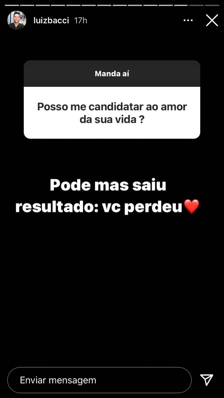 Luiz Bacci respondeu os fãs nas redes sociais (Foto: Reprodução/Instagram)