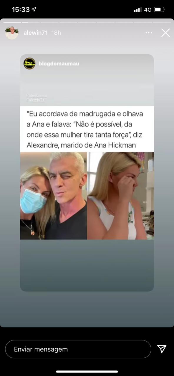 Marido de Ana Hickmann fala sobre força da loira (Reprodução)