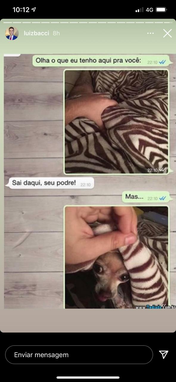 Luiz Bacci tem conversa íntima exposta (Reprodução: Instagram)