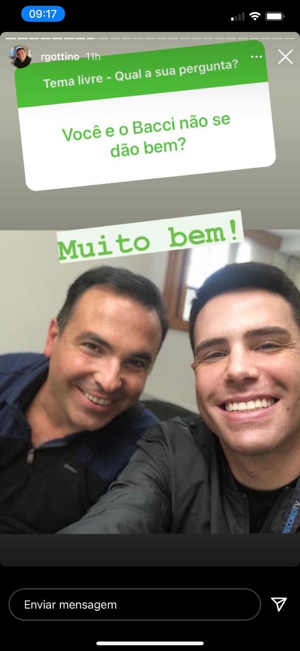 Reinaldo Gottino abre o jogo sobre relação com Luiz Bacci (Reprodução) 