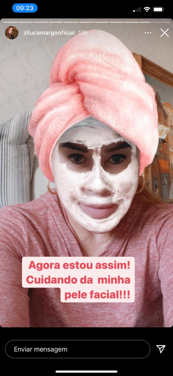 Zilu mostra cuidados com a pela (Reprodução)