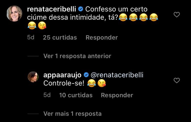 Renata Ceribelli 'ameaçou' Ana Paula Araújo (Foto: Reprodução/Instagram)